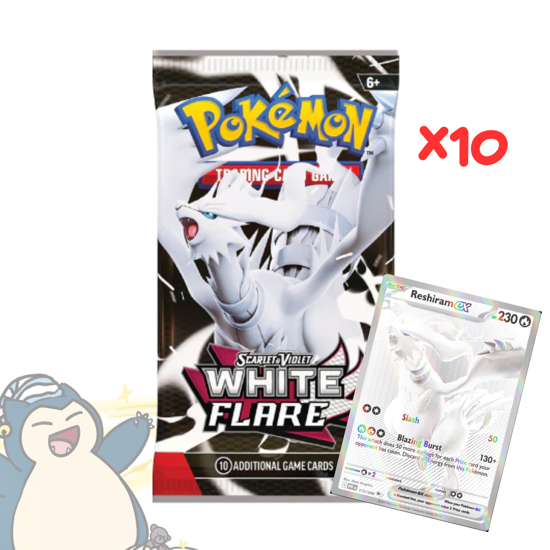 English Pokemon White Flare Booster Pack (10x) Bundle