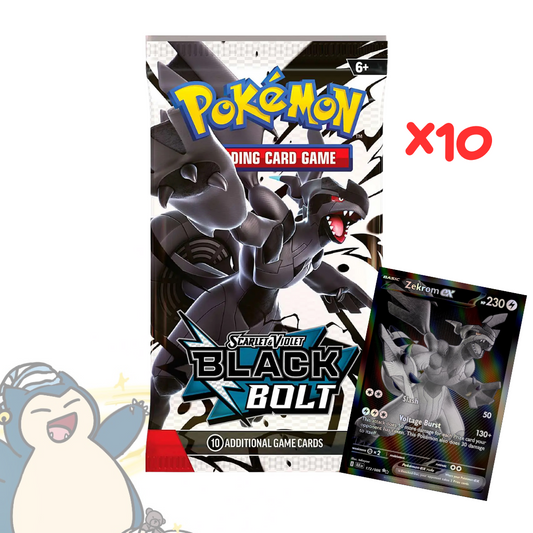English Pokemon Black Bolt Booster Pack (10x) Bundle
